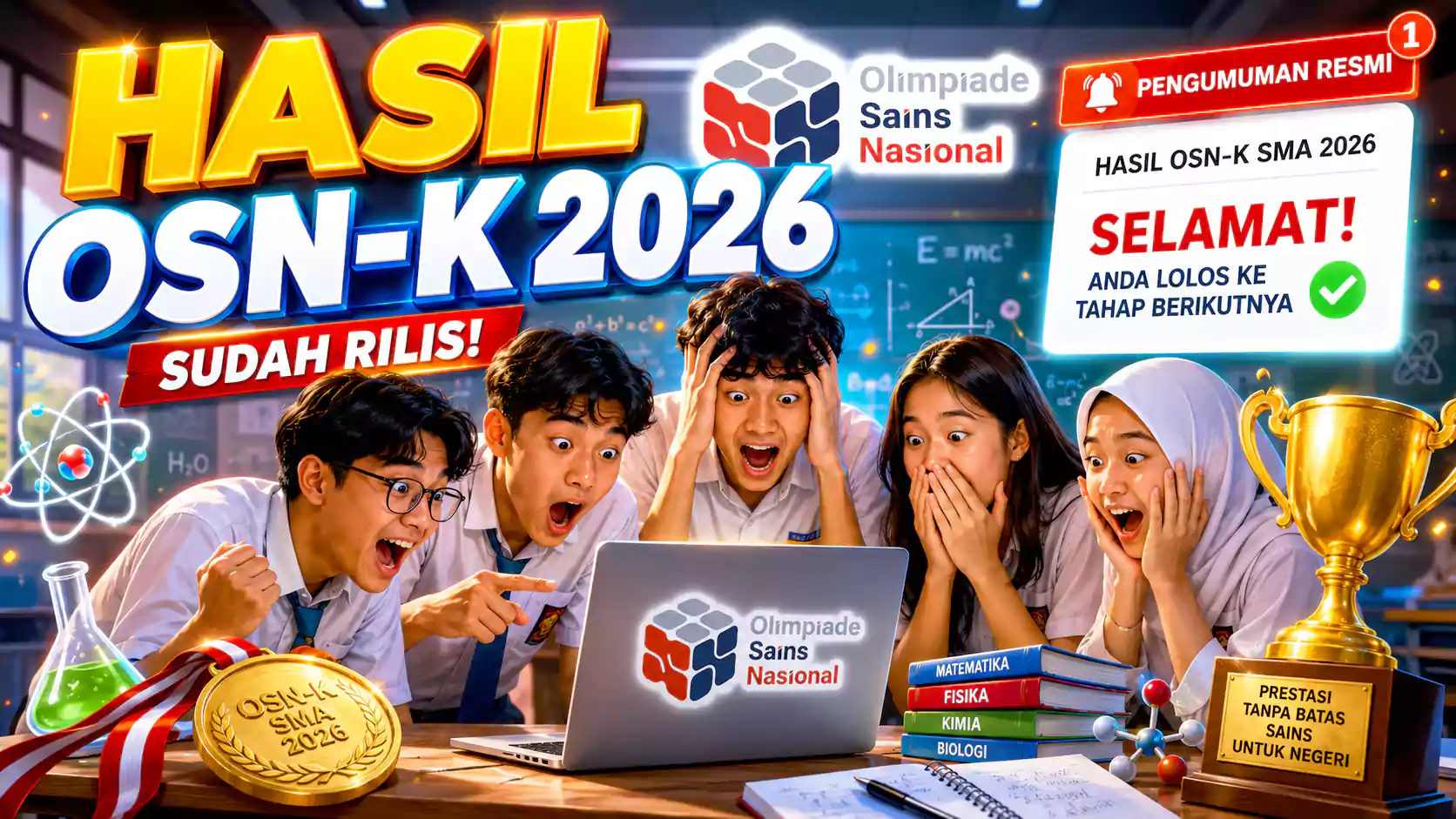 kapan pengumuman OSN-K SMA 2026 dan cara cek hasil resmi