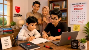 Ilustrasi les privat Bandung tahun ajaran baru untuk siswa yang belajar di rumah